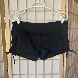 Beach House Swim "Blake" Adjustable Side Tie Swim board shorts women 14 L black